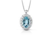 Halskette PG Gioielli Dame Royal in Weißgold Acquamarina 0.77 Ct CIOROYALA/4 - CIOROYALA/4